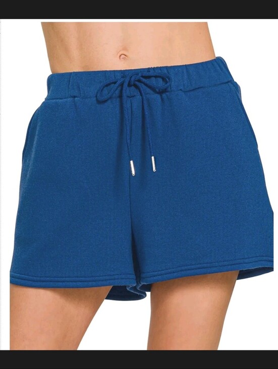 Zenana Outfitters Pants - Zenana Fleece Shorts In Navy Sz Small NWOT